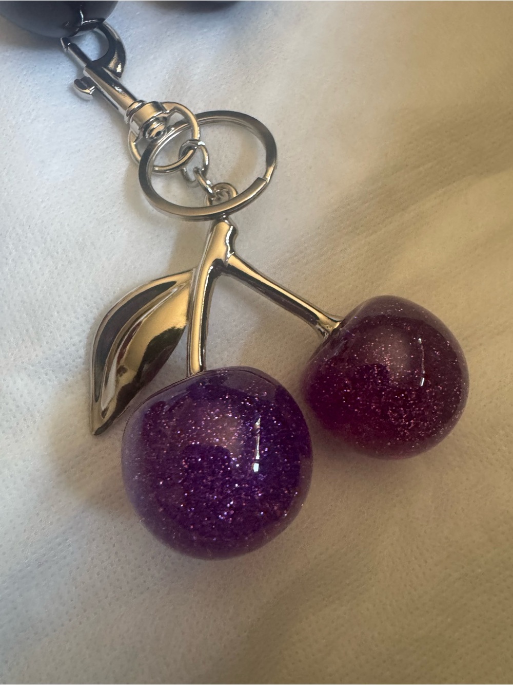 Cherry Bag Charm Keychains - Assorted - ‼️PICK ONE‼️ (silver tone hardware) - Picture 6 of 10
